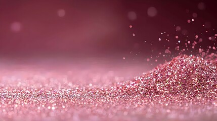Pink Glitter Background With Bokeh Effect