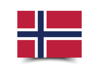 Obraz premium Flag of Norway. Norway flag official colors and proportion digital vector illustration