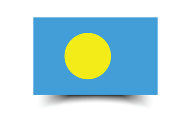 Flag of Palau. Palau flag official colors and proportion digital vector illustration