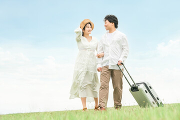 新婚旅行・ハネムーン・旅する恋人・カップル・夫婦のイメージ 