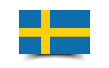 Flag of Sweden. Sweden flag official colors and proportion digital vector illustration