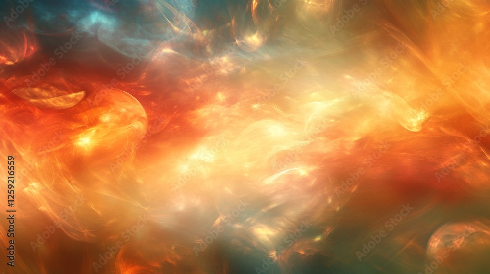 Fototapete a soft-focus abstract background with blurred shapes and light reflections, creating a dreamy and et