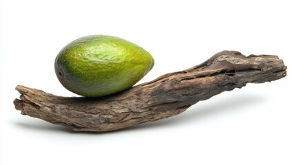 Avocado on Driftwood: A Study in Contrast