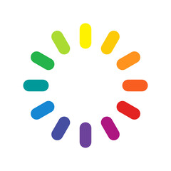 Colorful Loading Bar Symbol, Vibrant UI Element