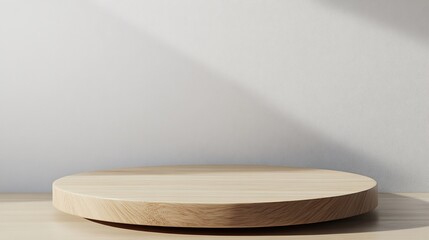 Minimalist Wooden Display Platform: A Clean and Simple Product Showcase