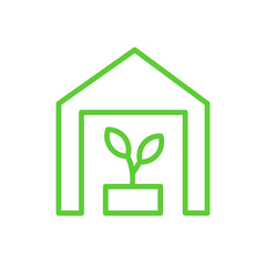 Horticulture Greenhouse Icon. Isolated on white background.