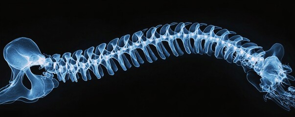 Human spine showing lumbar vertebrae, sacrum and coccyx