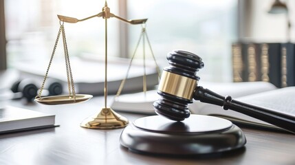 Judges Gavel and Scales of Justice Highlighting Bankruptcy Legal Matters