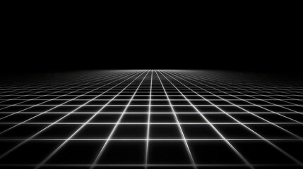 Grid, perspective, vanishing point, dark, background, design, digital art, website