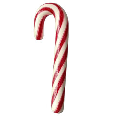 Obraz premium Classic Red and White Candy Cane with a Glossy Finish Perfect for Holiday Decorations