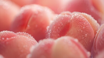 Closeup of Fresh White Peach Skin Texture