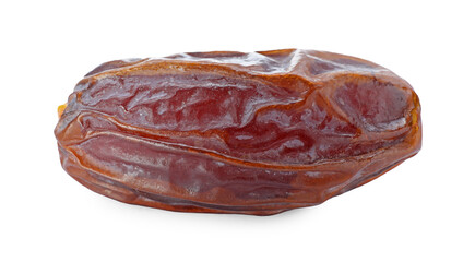 One tasty dried date isolated on white