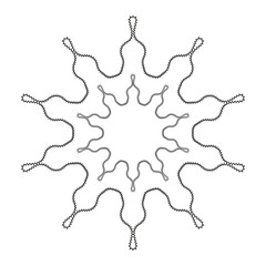 Zigzag star icon. Black geometric pattern. Dynamic radial lines. Bold vector design.