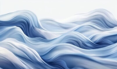 Fototapeta premium Abstract blue waves flowing, background gradient, design element, website banner