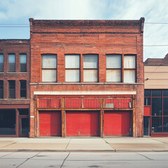 Obraz premium abandoned bankrupt office building in the city
