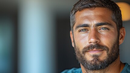 Close up of modern fade haircut highlighting sharp barber lines and smooth skin fades complemented well maintained beard demonstrates skilled grooming techniques.