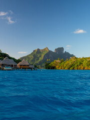 Over water bungalows in Bora Bora
