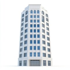 Fototapeta premium Tall White Symmetrical Building Exterior