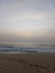 sunset on the beach in portugal