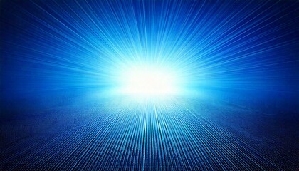 青い宇宙の中のまばゆい白い光