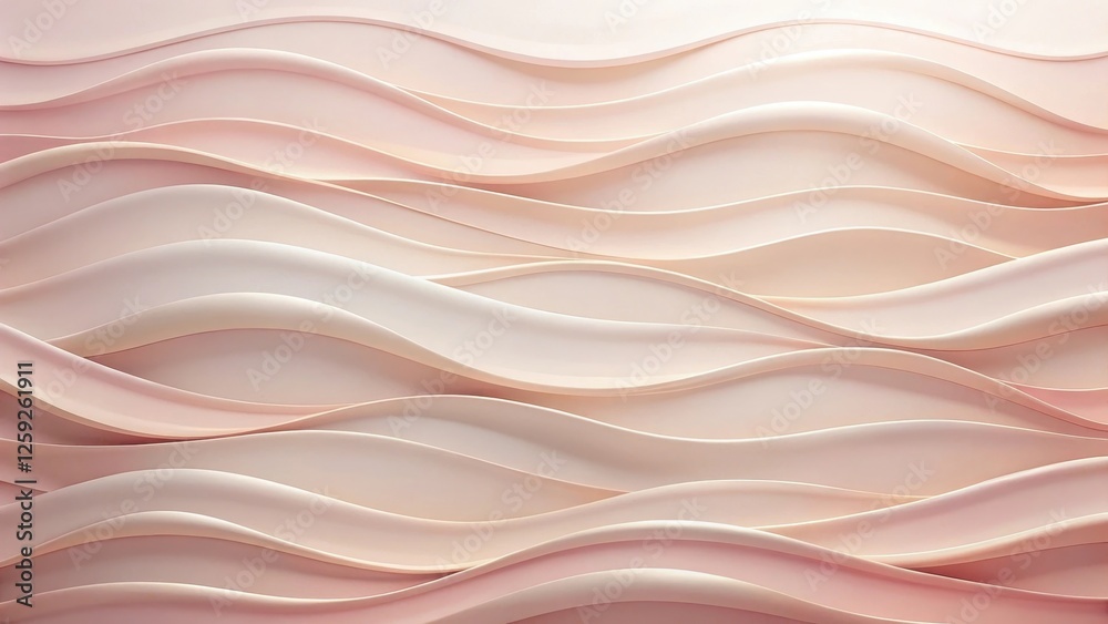 Wall mural abstract pastel wave pattern background design featuring soft, elegant curves and subtle color varia