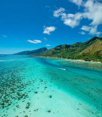 Beautiful blue waters of Moorea
