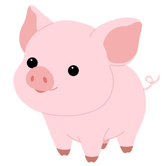 Cute animal pig illustration 