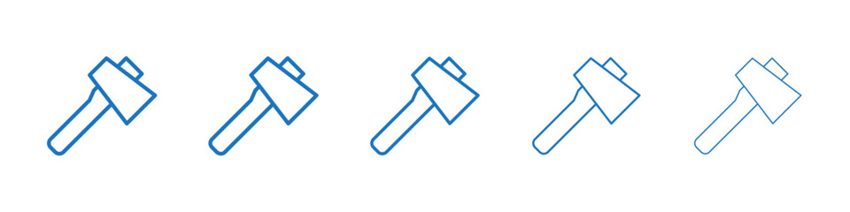 Axe icon Symbol collection thin outline set