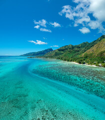 Beautiful blue waters of Moorea