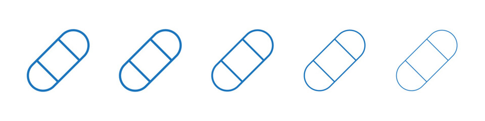 Band aid icon Symbol collection thin outline set