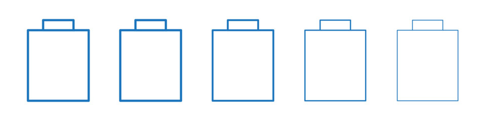Battery icon Symbol collection thin outline set