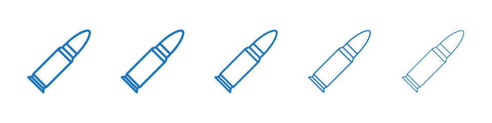 Bullet icon Symbol collection thin outline set
