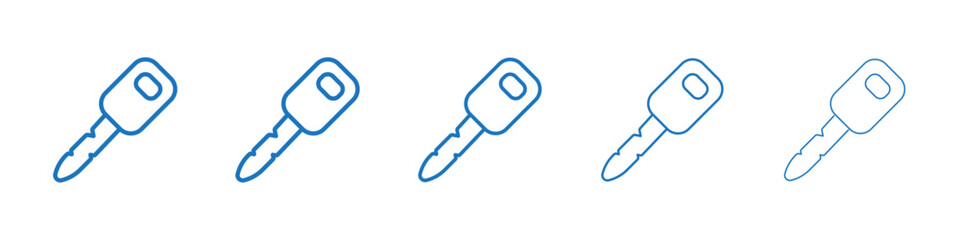 Car Key icon Symbol collection thin outline set