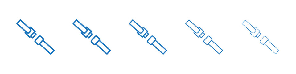 Car seat belt icon Symbol collection thin outline set