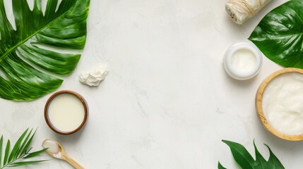 Creating natural skincare products at home kitchen tutorial calm environment overhead view diy beauty solutions