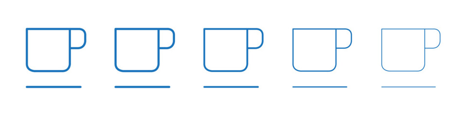 Coffee icon Symbol collection thin outline set