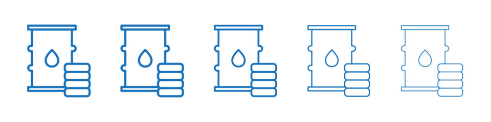 Commodity icon Symbol collection thin outline set
