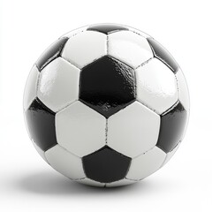 Classic Soccer Ball: A 3D Render of a Black and White Football