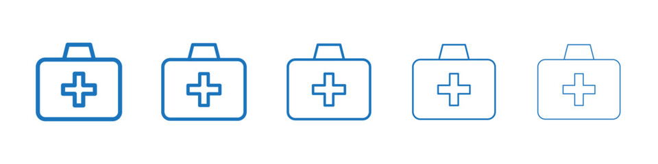 Obraz premium Doctor bag icon Symbol collection thin outline set