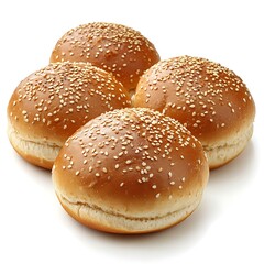 Burger buns isolated on white background