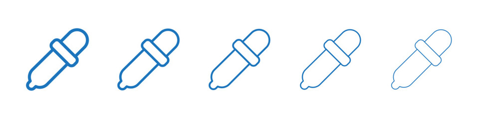 Dropper icon Symbol collection thin outline set