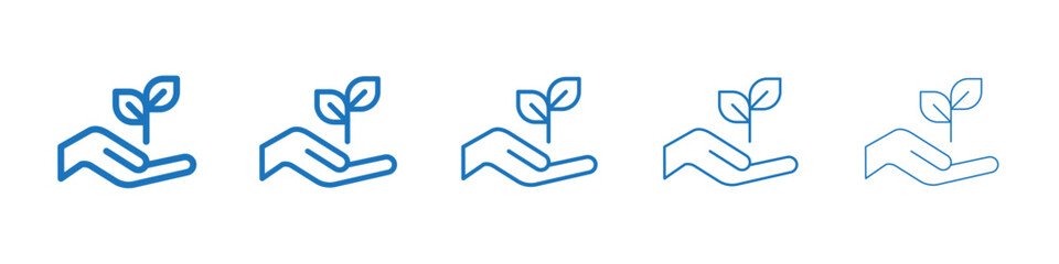 Fototapeta premium Environment icon Symbol collection thin outline set