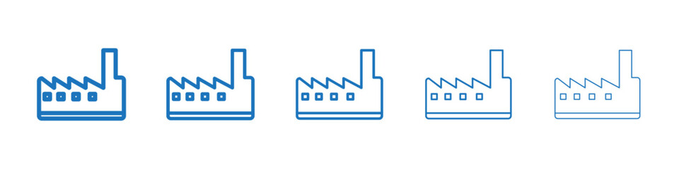 Factory icon Symbol collection thin outline set