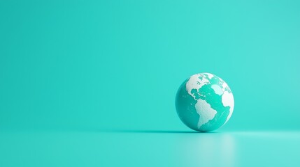 Global perspective on sustainability earth graphic minimalist close-up environmental awareness