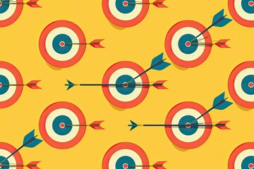 Arrows Hitting Targets Achieving Success Goals