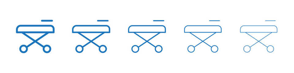 Hospital bed icon Symbol collection thin outline set
