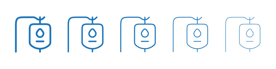 IV drip icon Symbol collection thin outline set