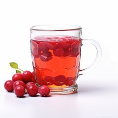 Refreshing Cranberry Drink in a Glass Mug: A Perfect Winter Beverage