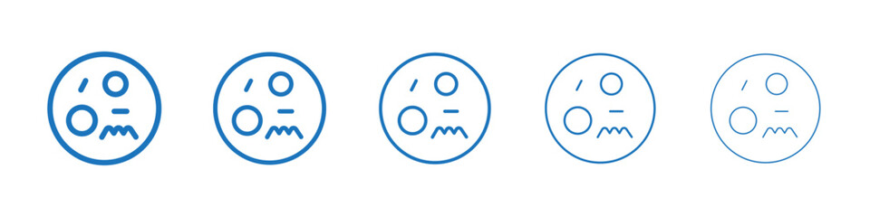 Obraz premium Microorganism icon Symbol collection thin outline set