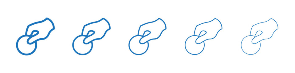 Money donation icon Symbol collection thin outline set